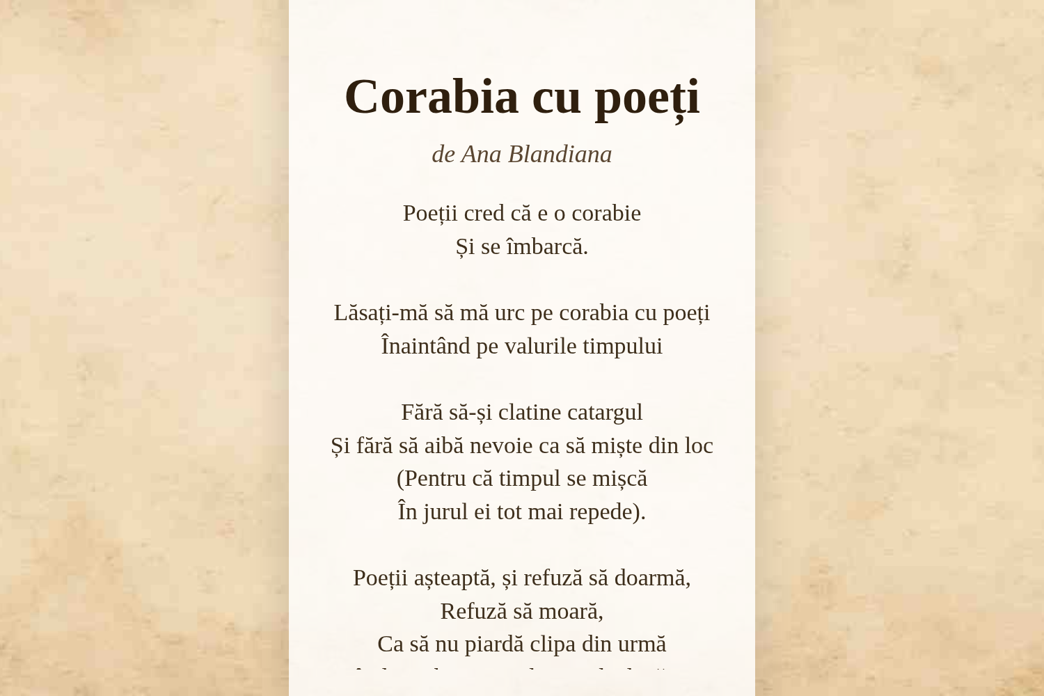 Corabia cu poeți