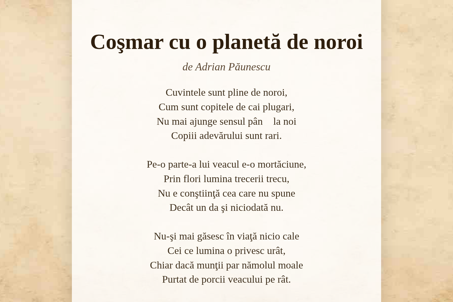 Coşmar cu o planetă de noroi