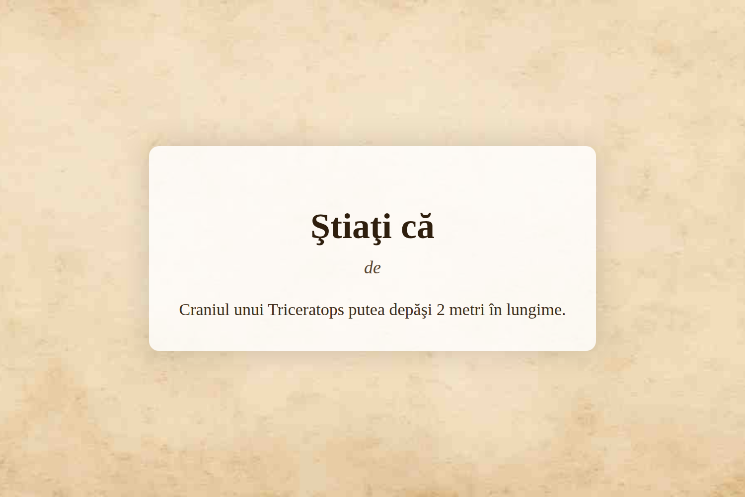Ştiaţi că