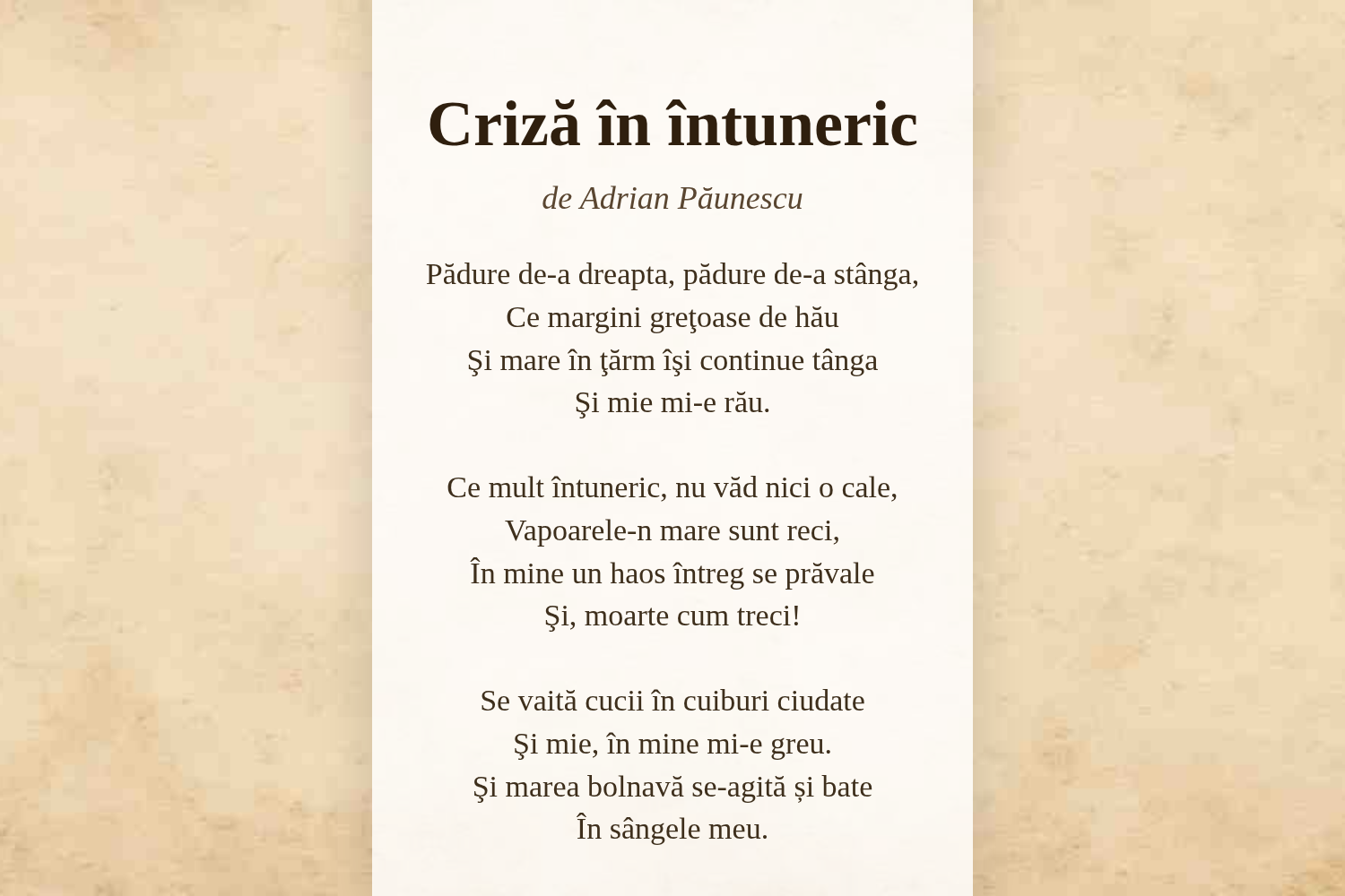 Criză în întuneric