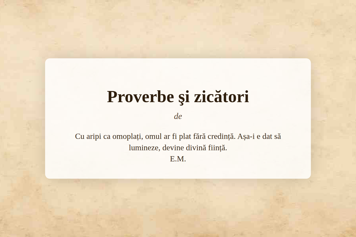 Proverbe şi zicători