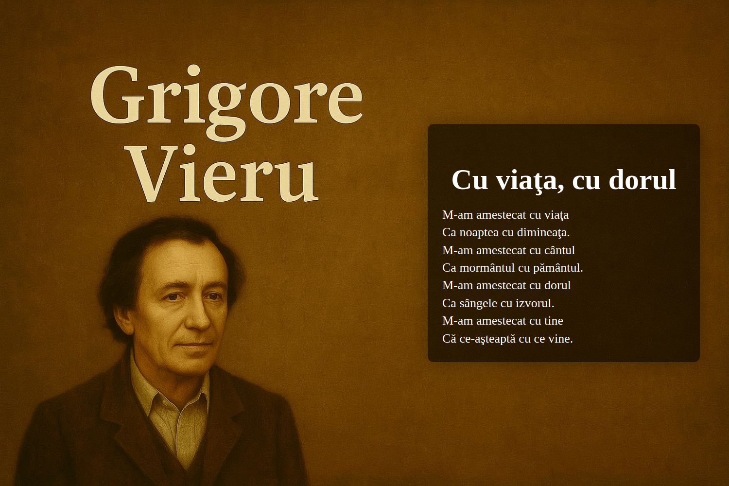 Cu viaţa, cu dorul