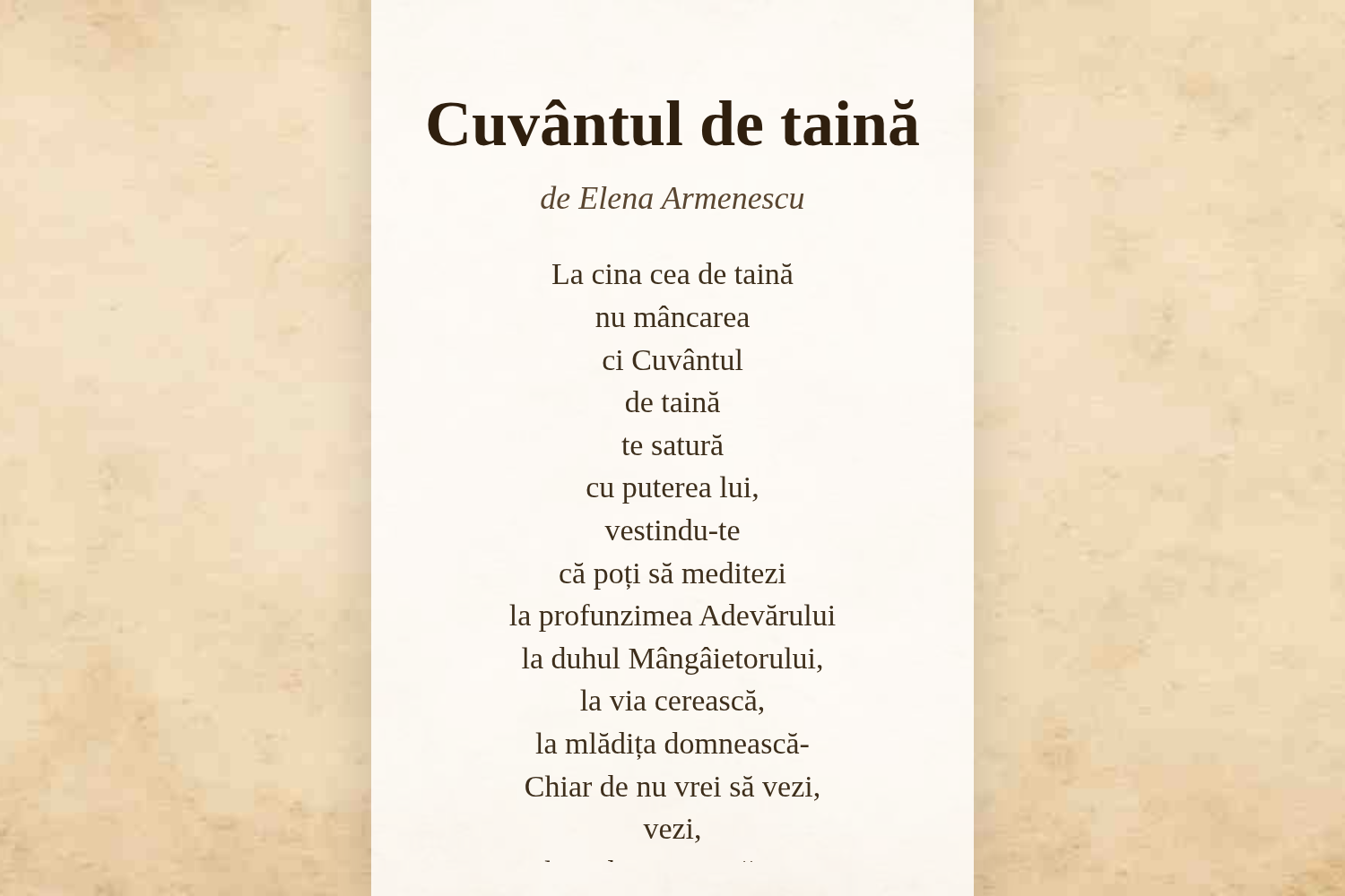 Cuvântul de taină
