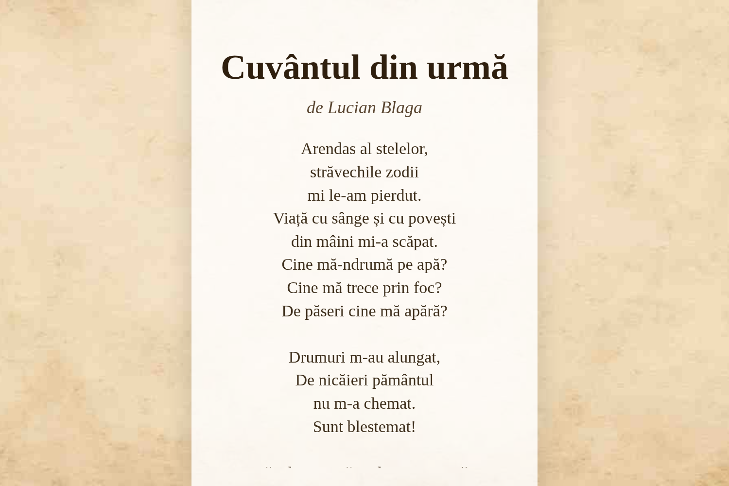 Cuvântul din urmă