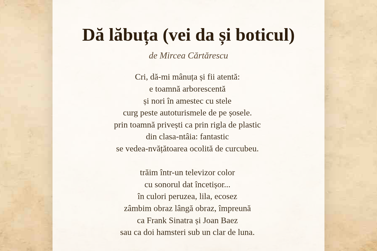 Dă lăbuța (vei da și boticul)