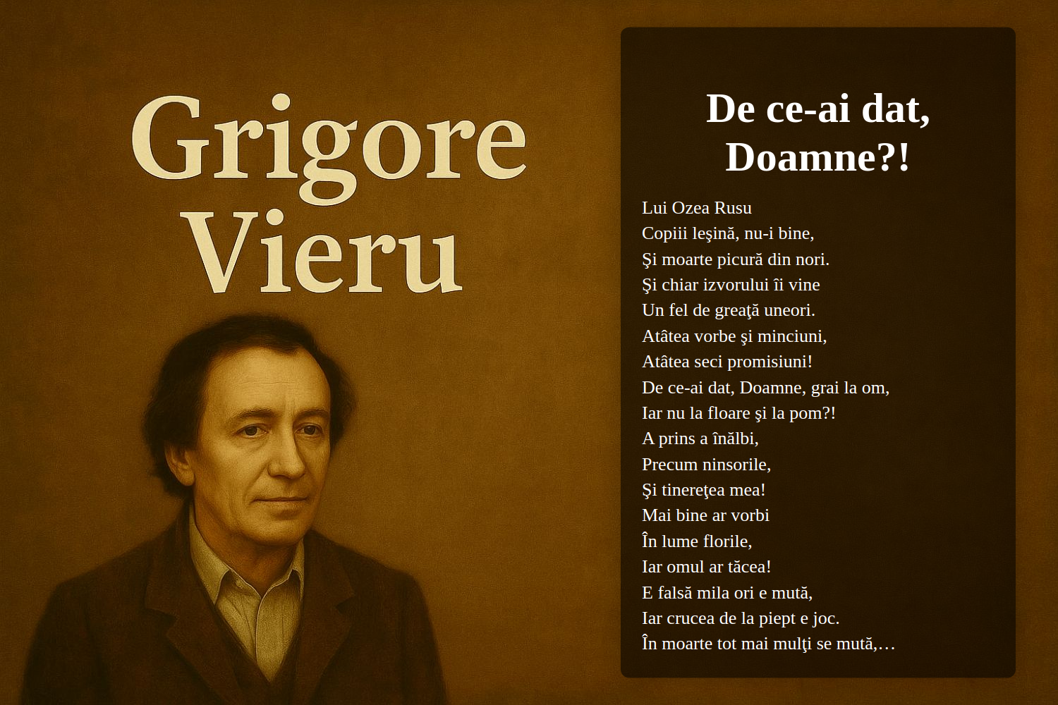 De ce-ai dat, Doamne?!