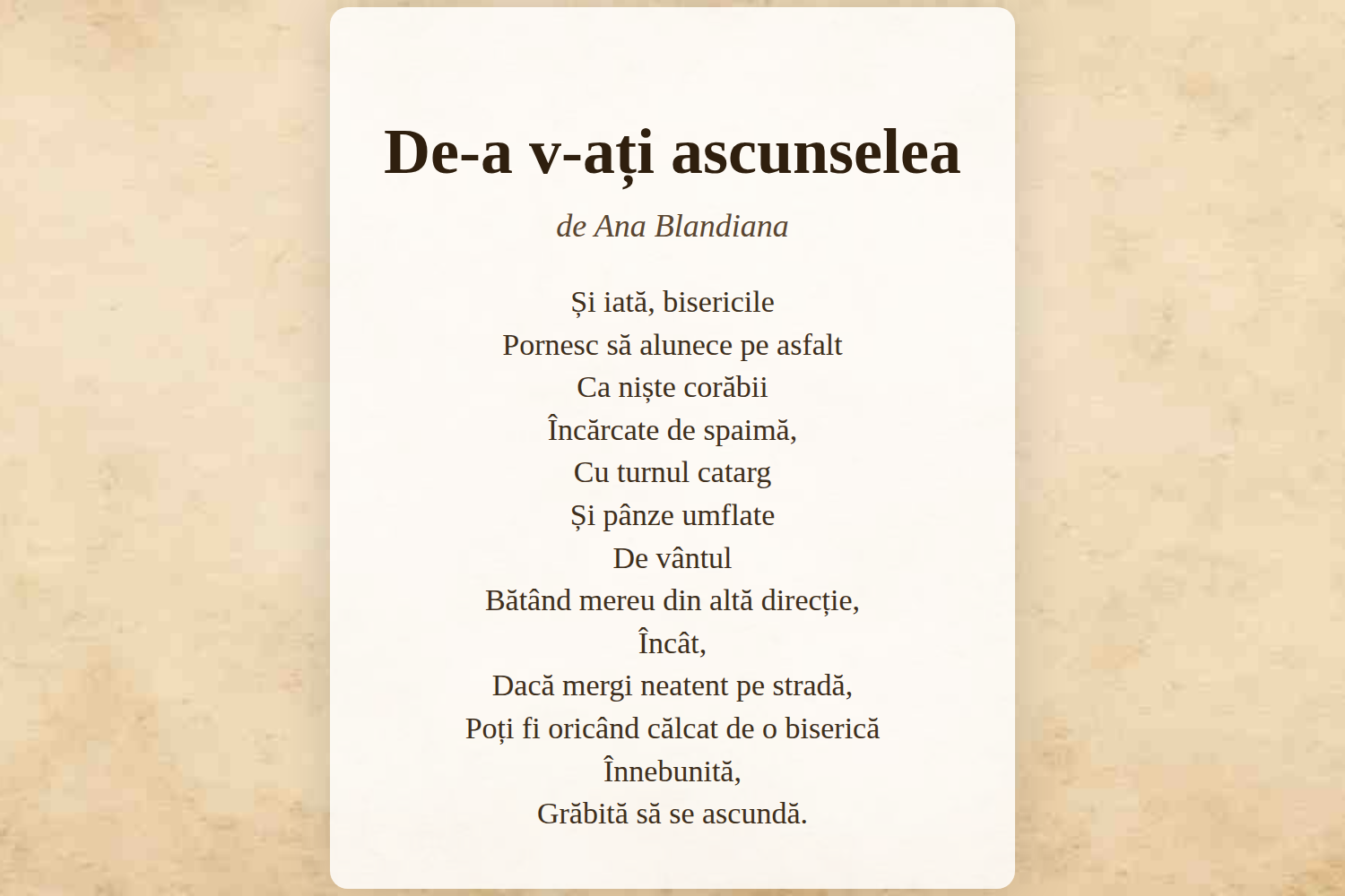 De-a v-ați ascunselea