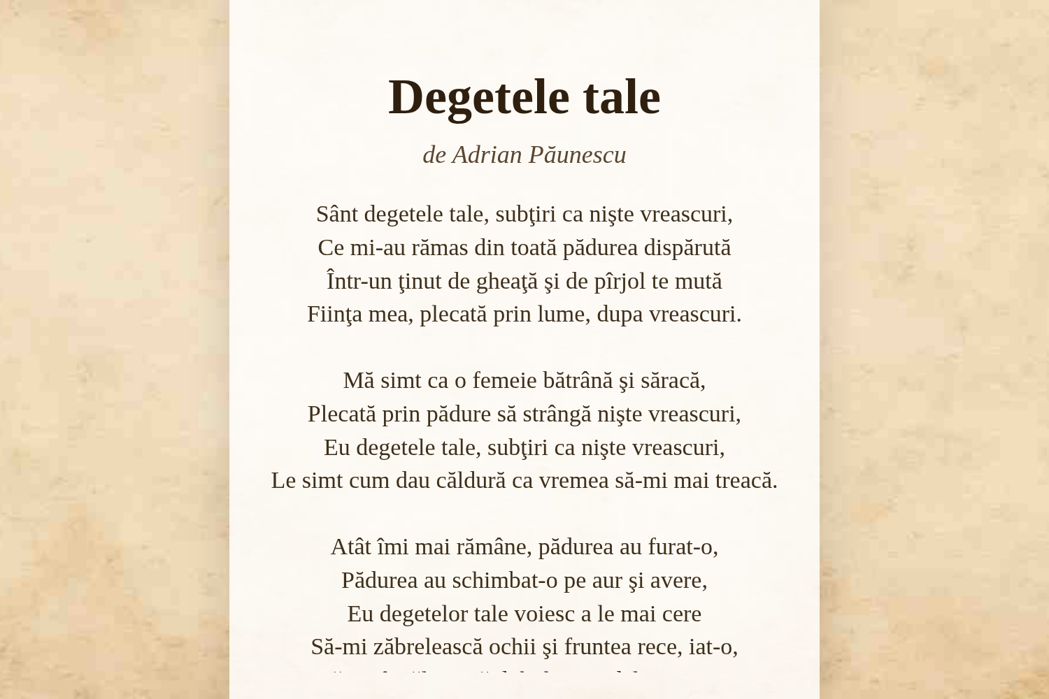 Degetele tale
