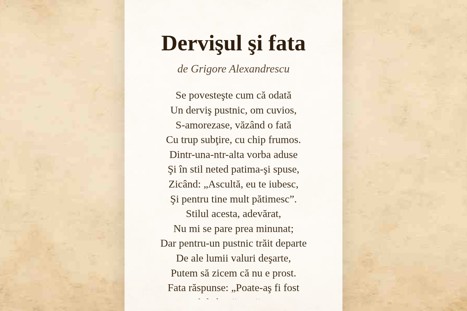 Dervişul şi fata