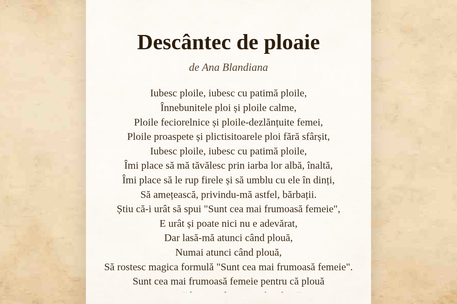 Descântec de ploaie