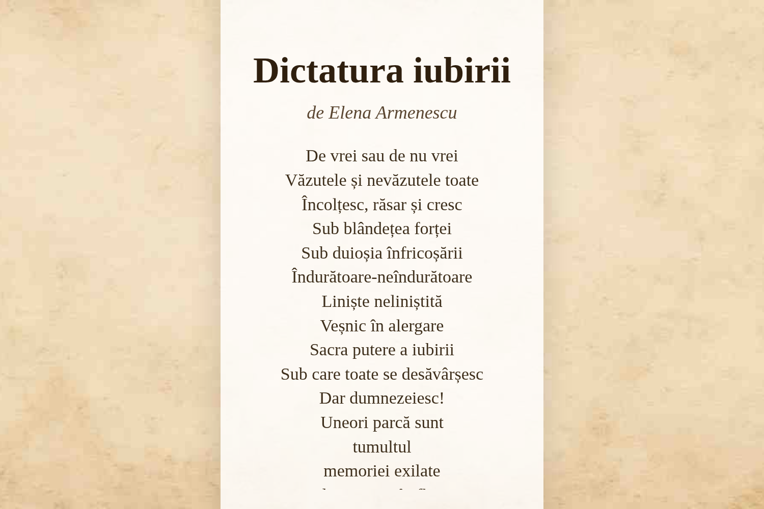 Dictatura iubirii