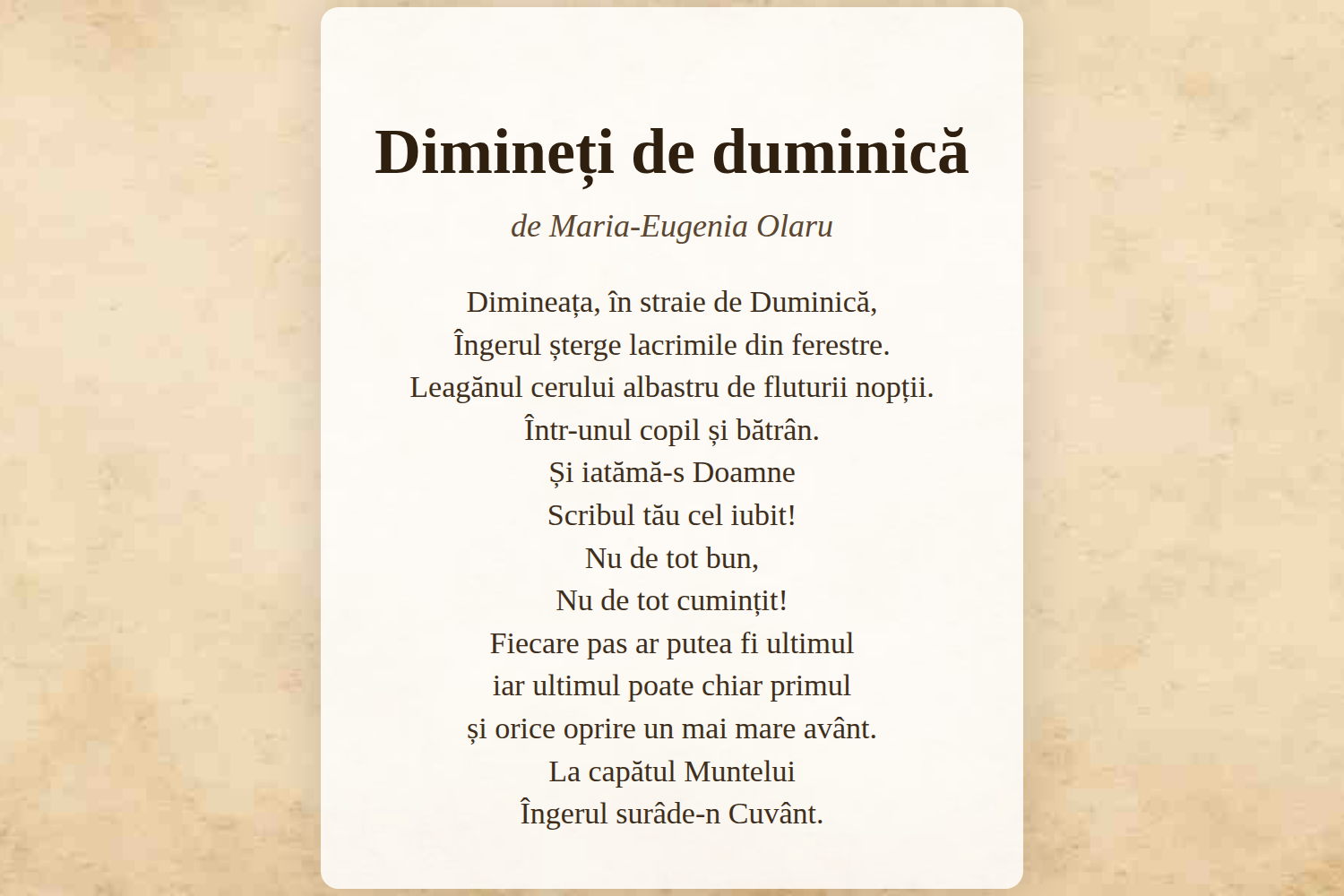 Dimineți de duminică
