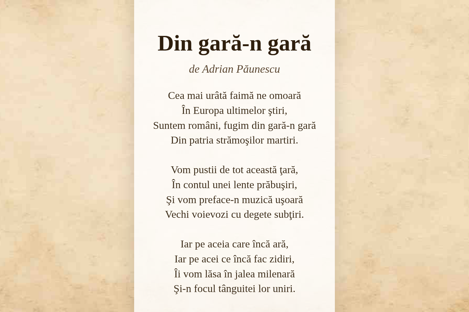Din gară-n gară