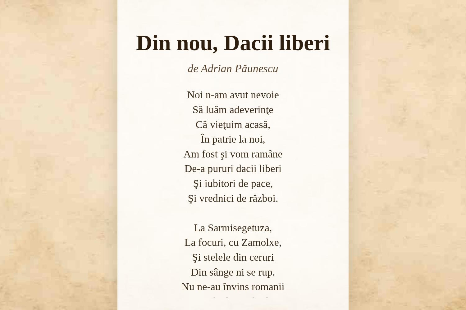 Din nou, Dacii liberi