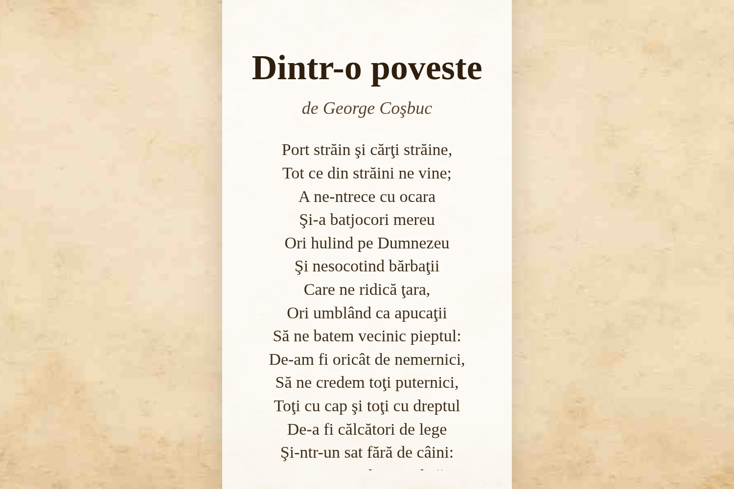 Dintr-o poveste