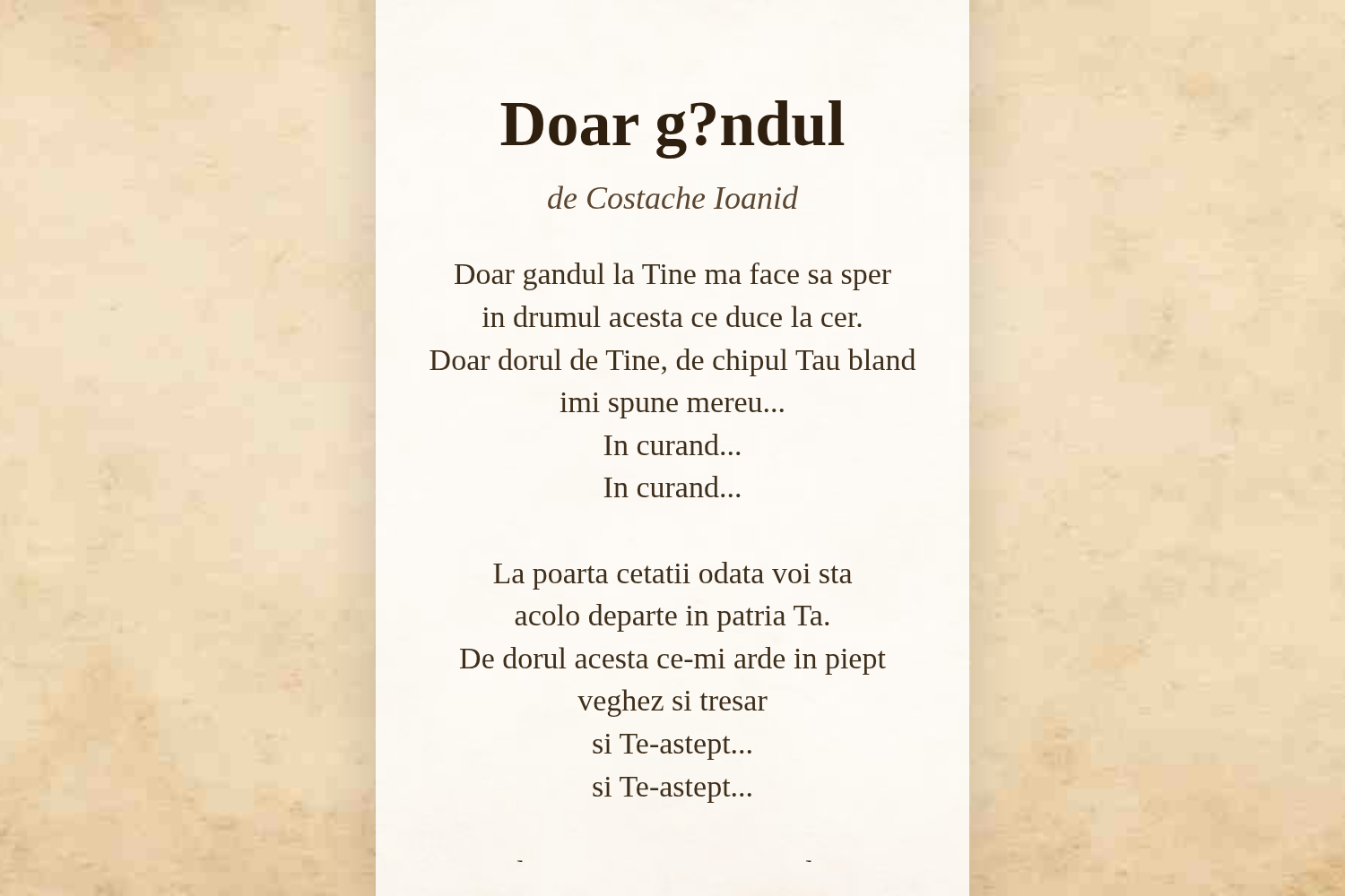 Doar g?ndul