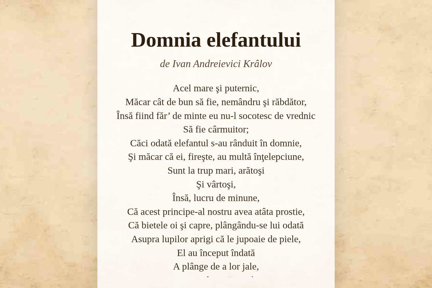 Domnia elefantului