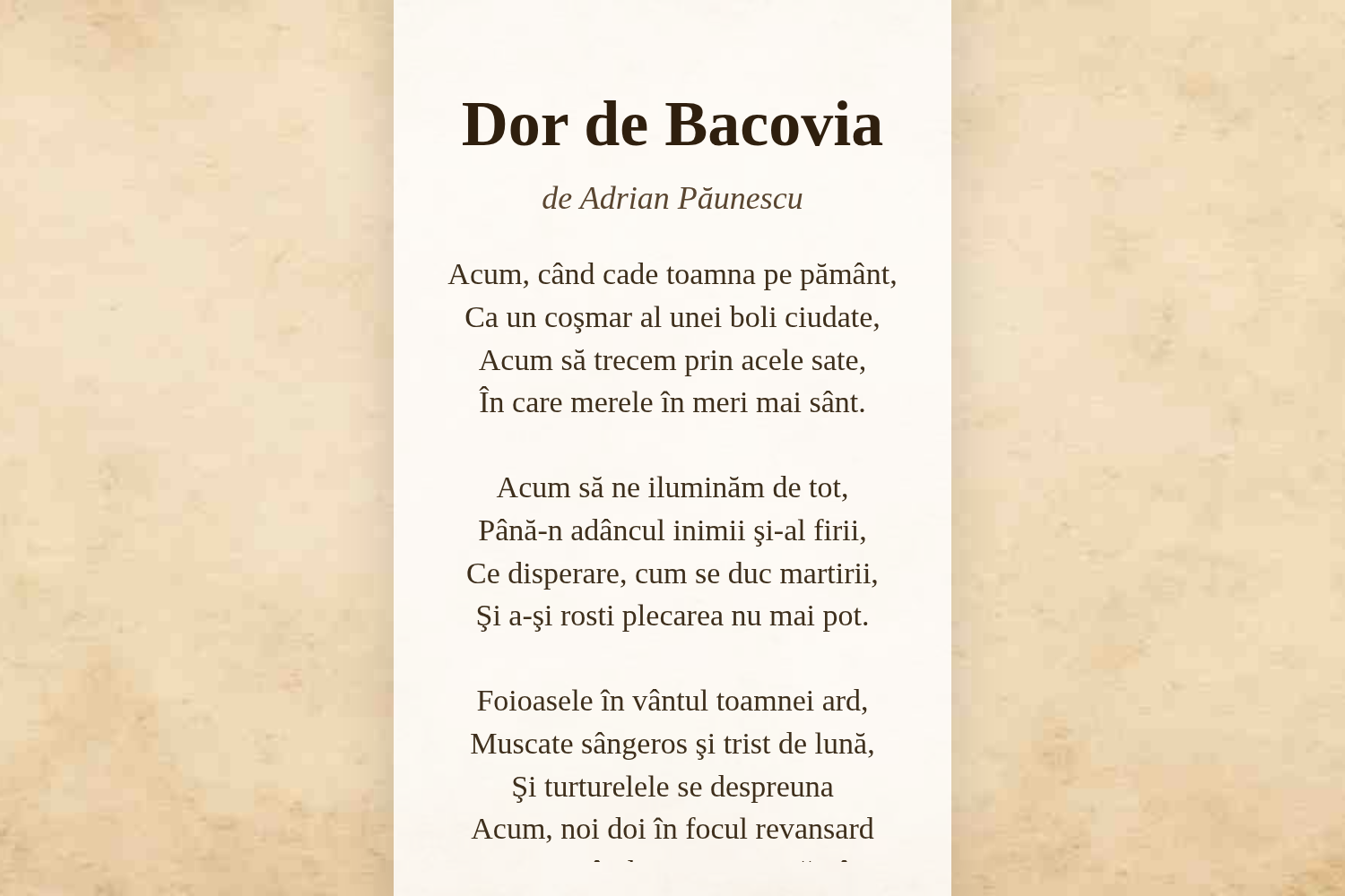 Dor de Bacovia