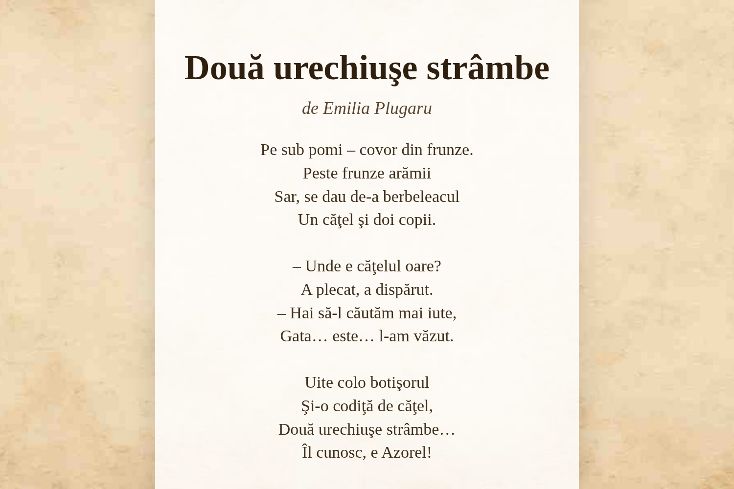Două urechiuşe strâmbe
