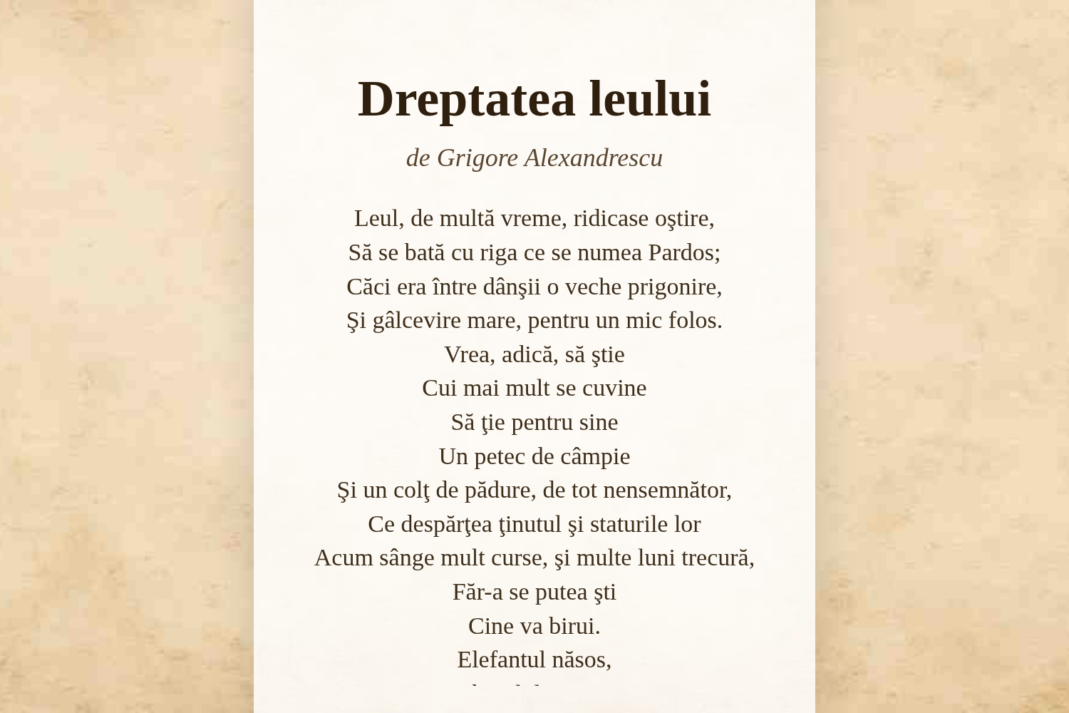 Dreptatea leului