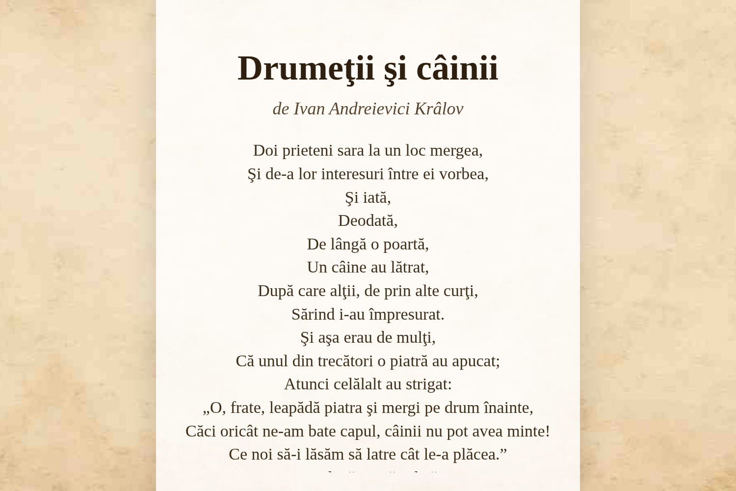 Drumeţii şi câinii
