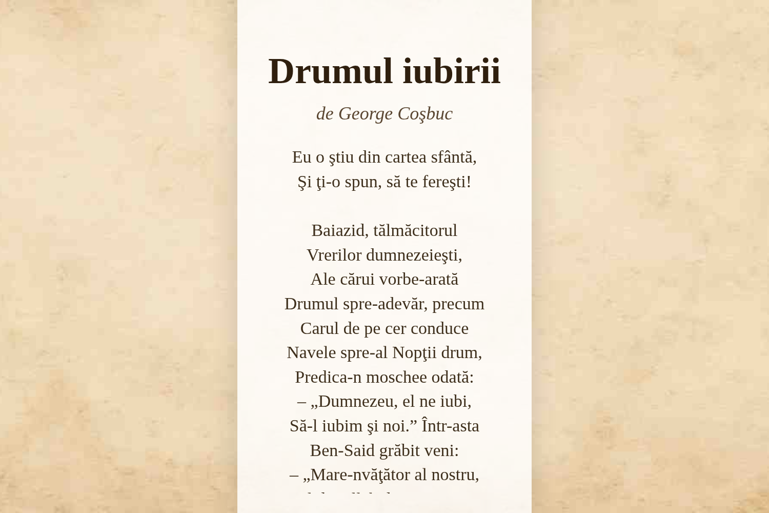 Drumul iubirii
