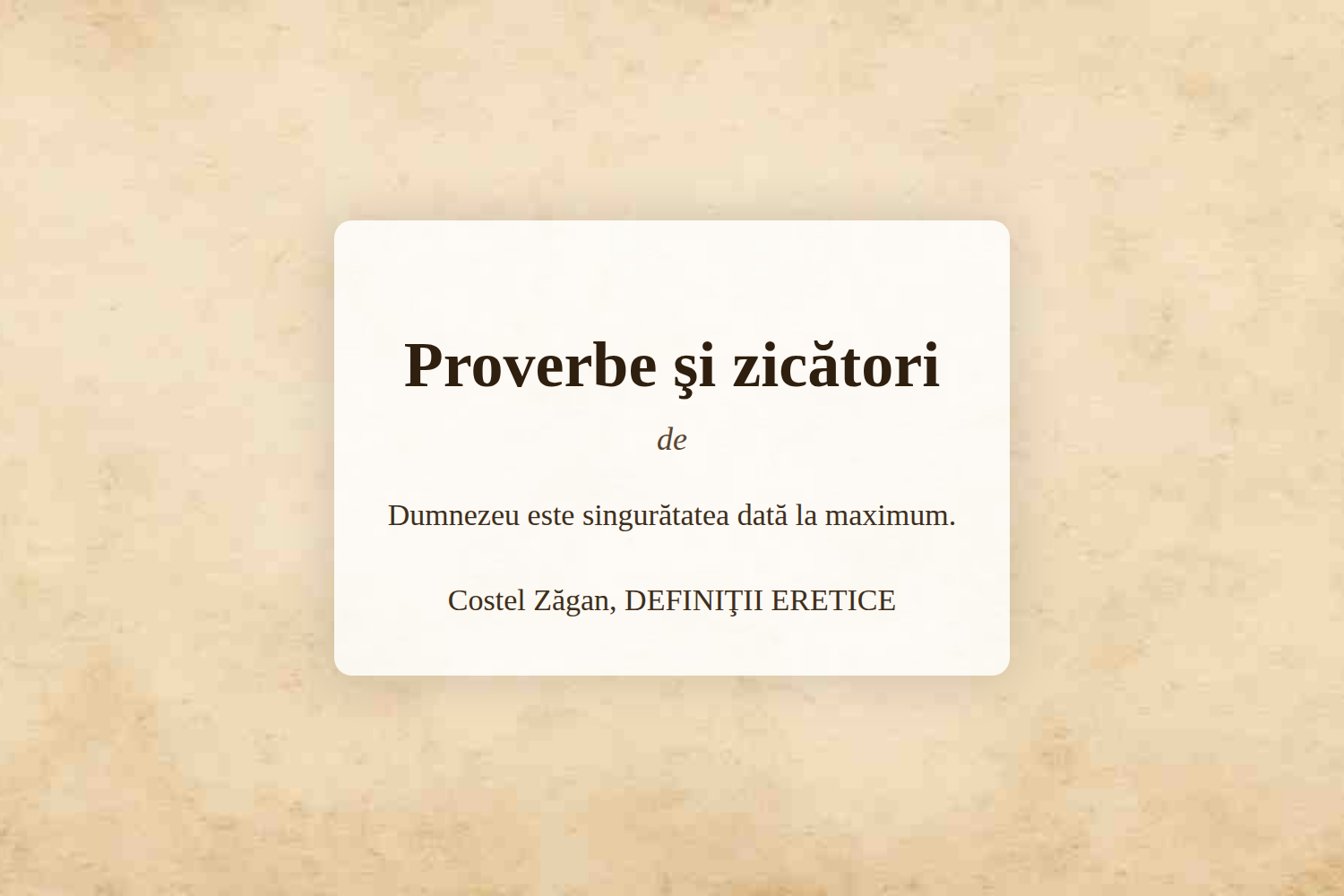 Proverbe şi zicători