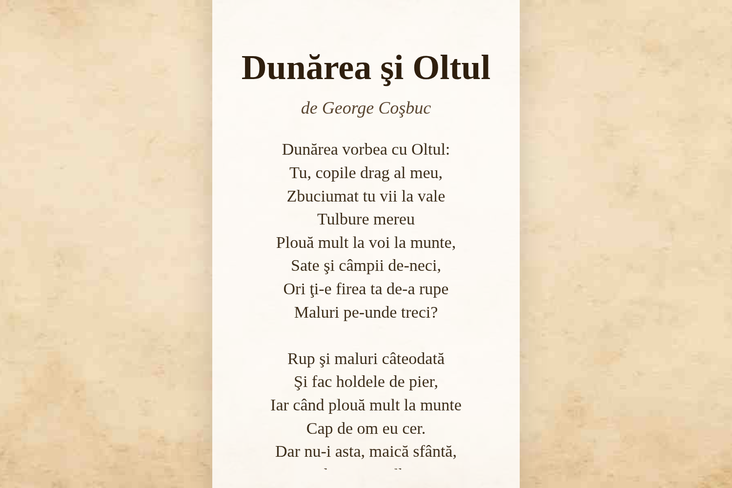 Dunărea şi Oltul
