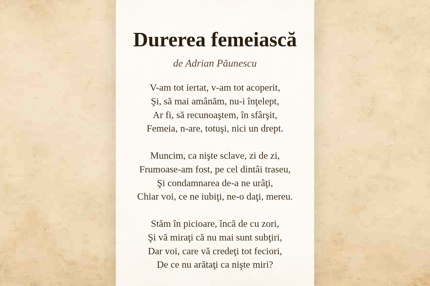 Durerea femeiască
