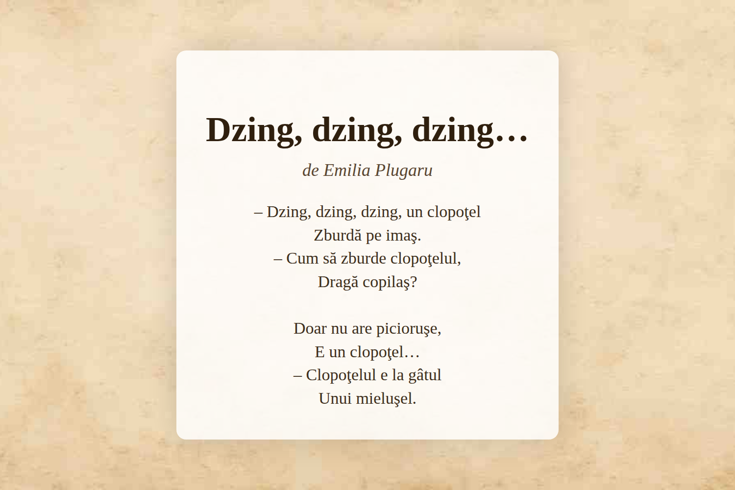 Dzing, dzing, dzing…