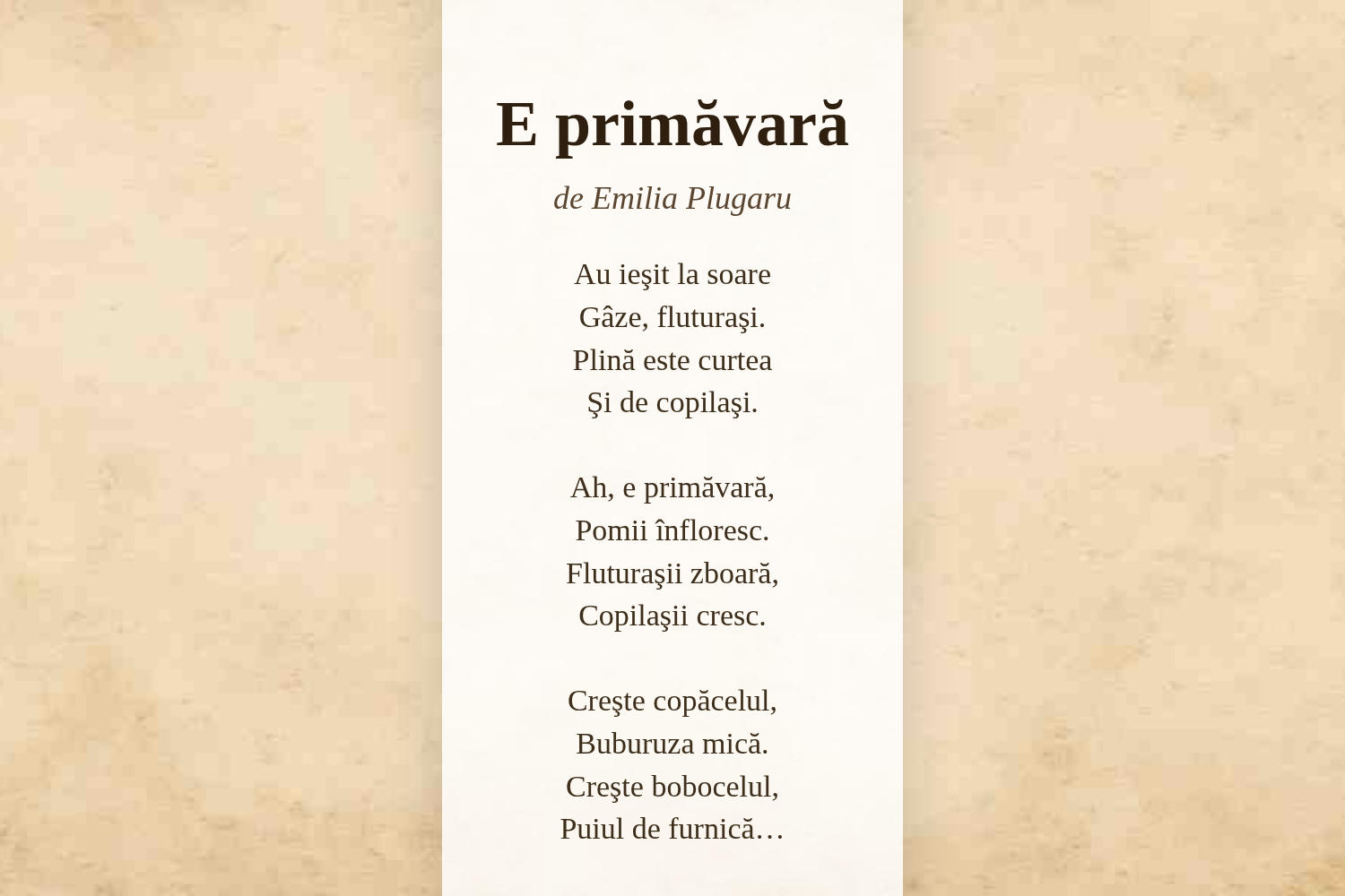 E primăvară