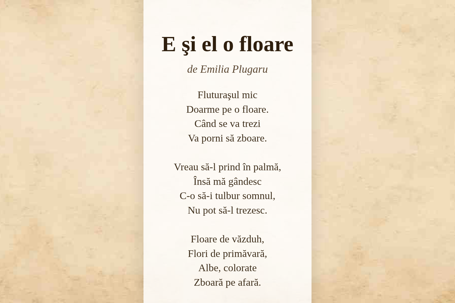 E şi el o floare