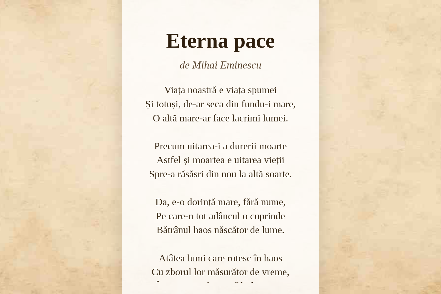 Eterna pace