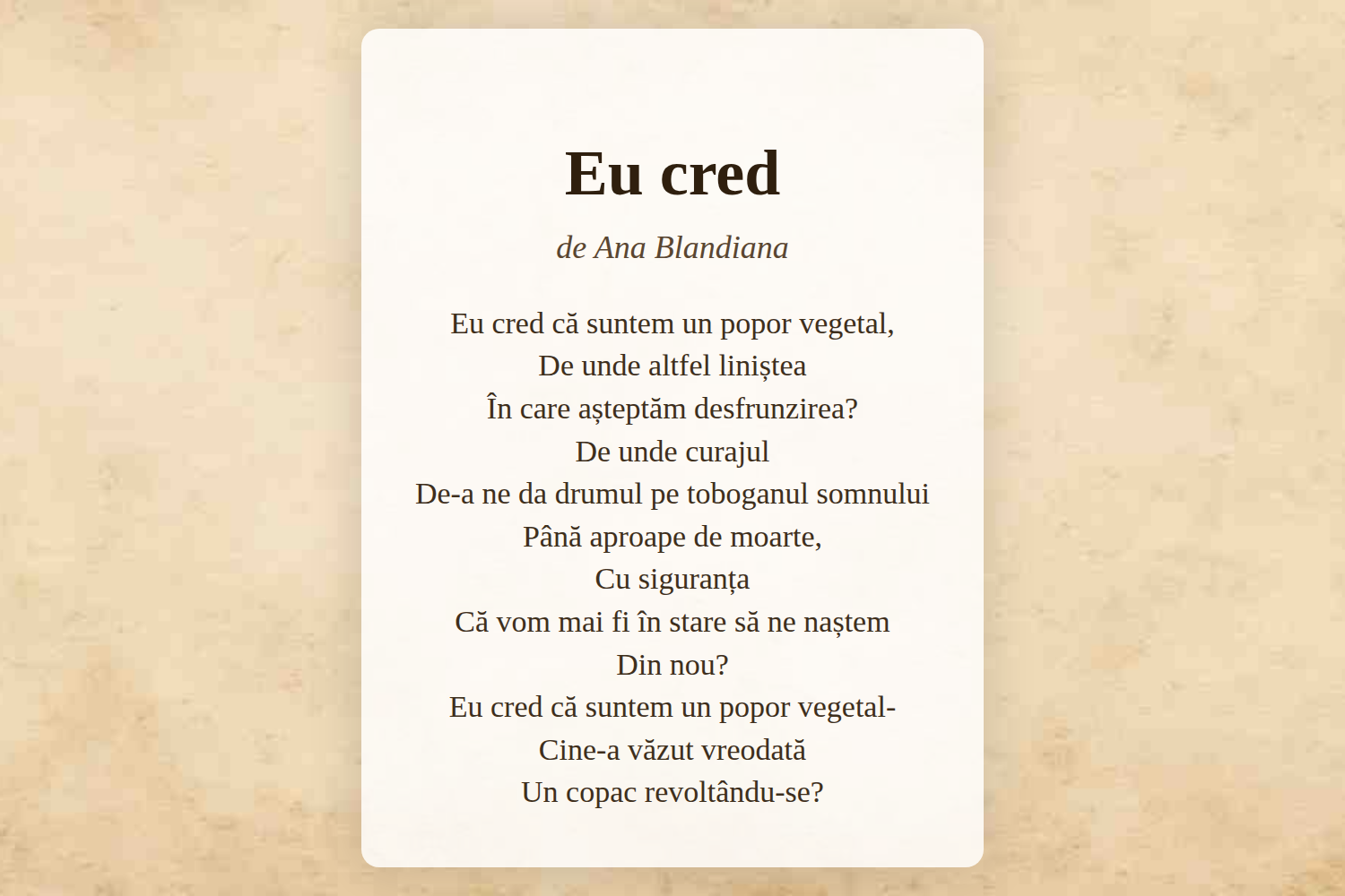 Eu cred