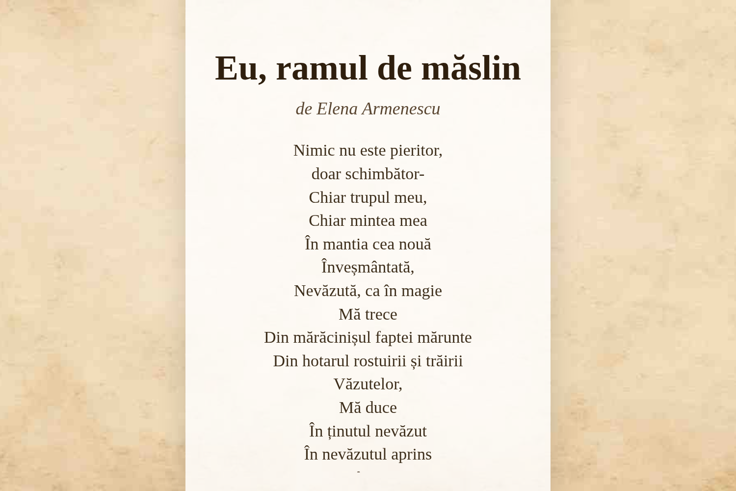 Eu, ramul de măslin