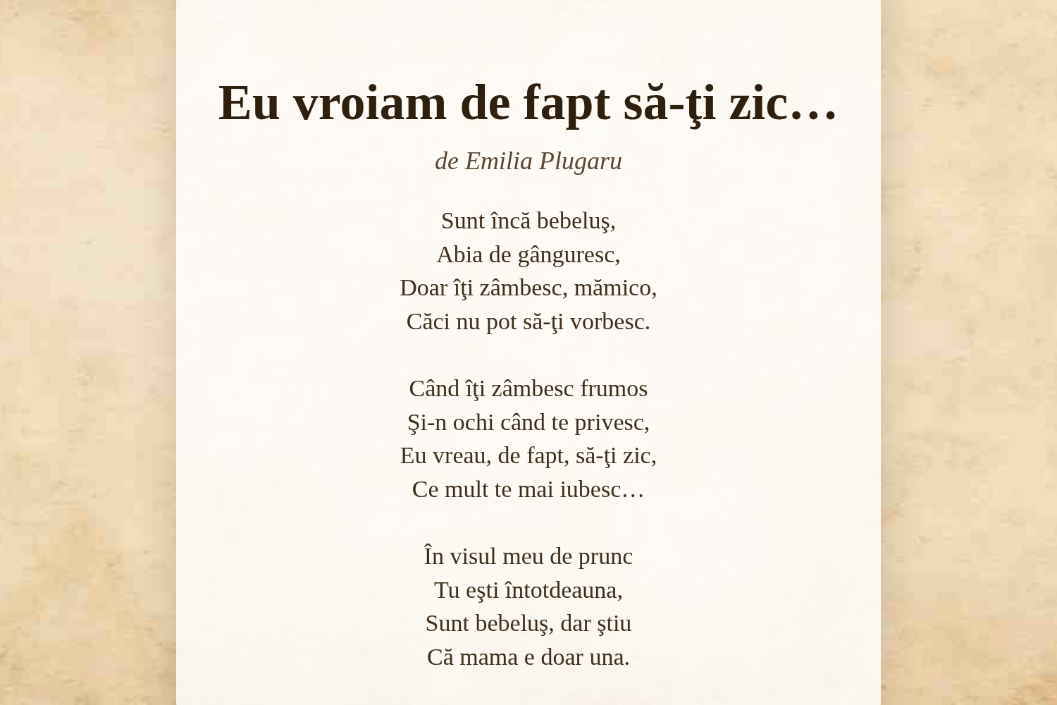 Eu vroiam de fapt să-ţi zic…
