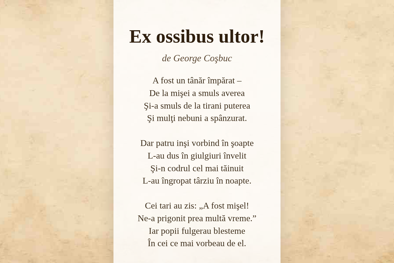 Ex ossibus ultor!