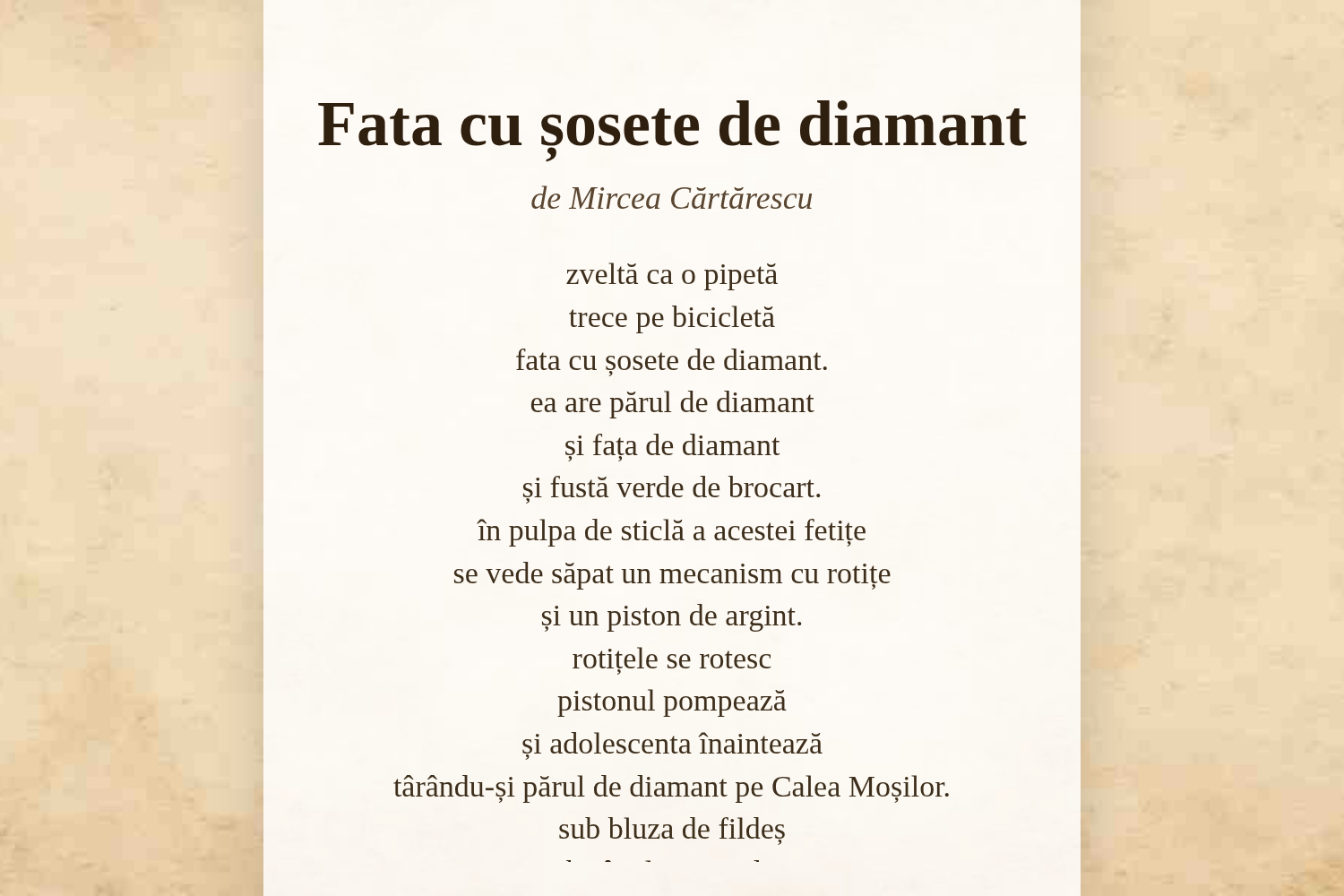 Fata cu șosete de diamant