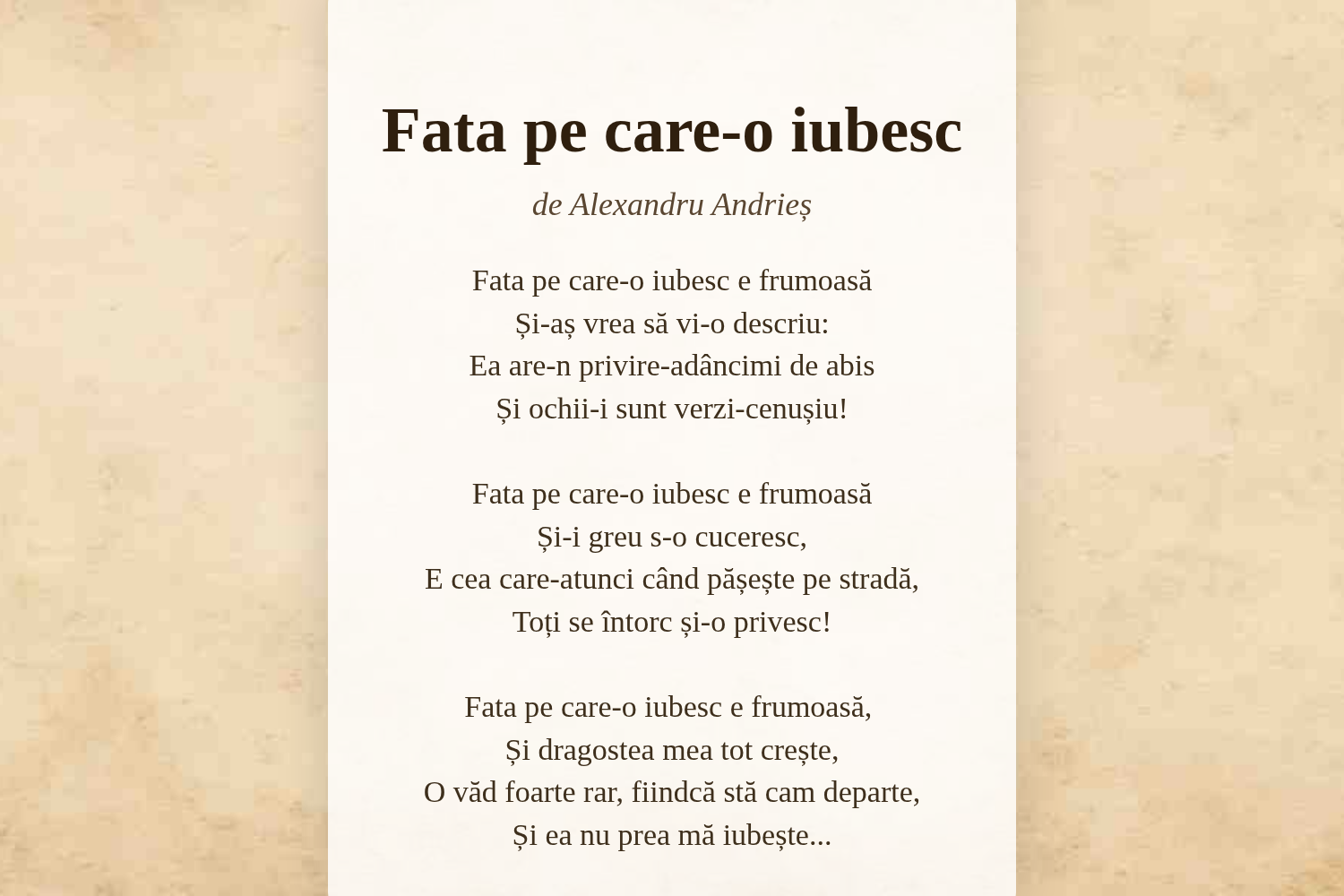 Fata pe care-o iubesc