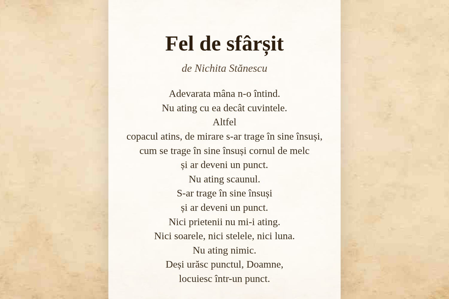 Fel de sfârșit