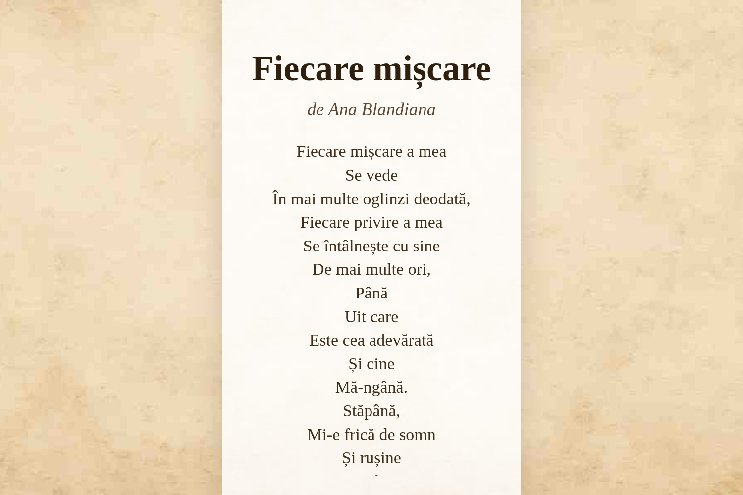 Fiecare mișcare