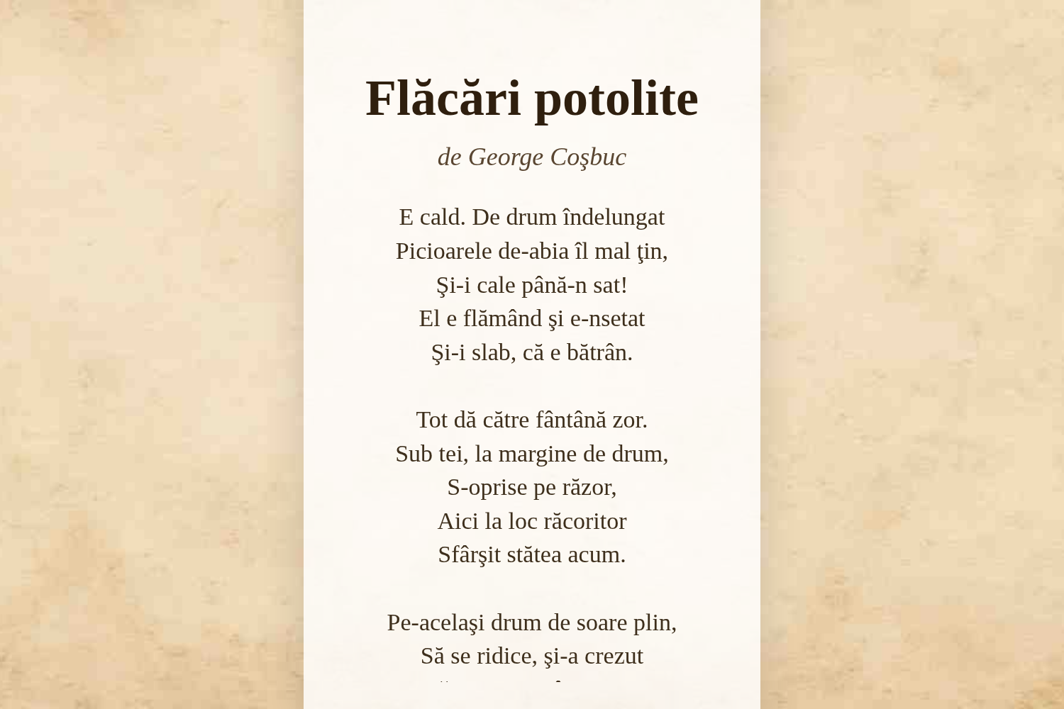 Flăcări potolite