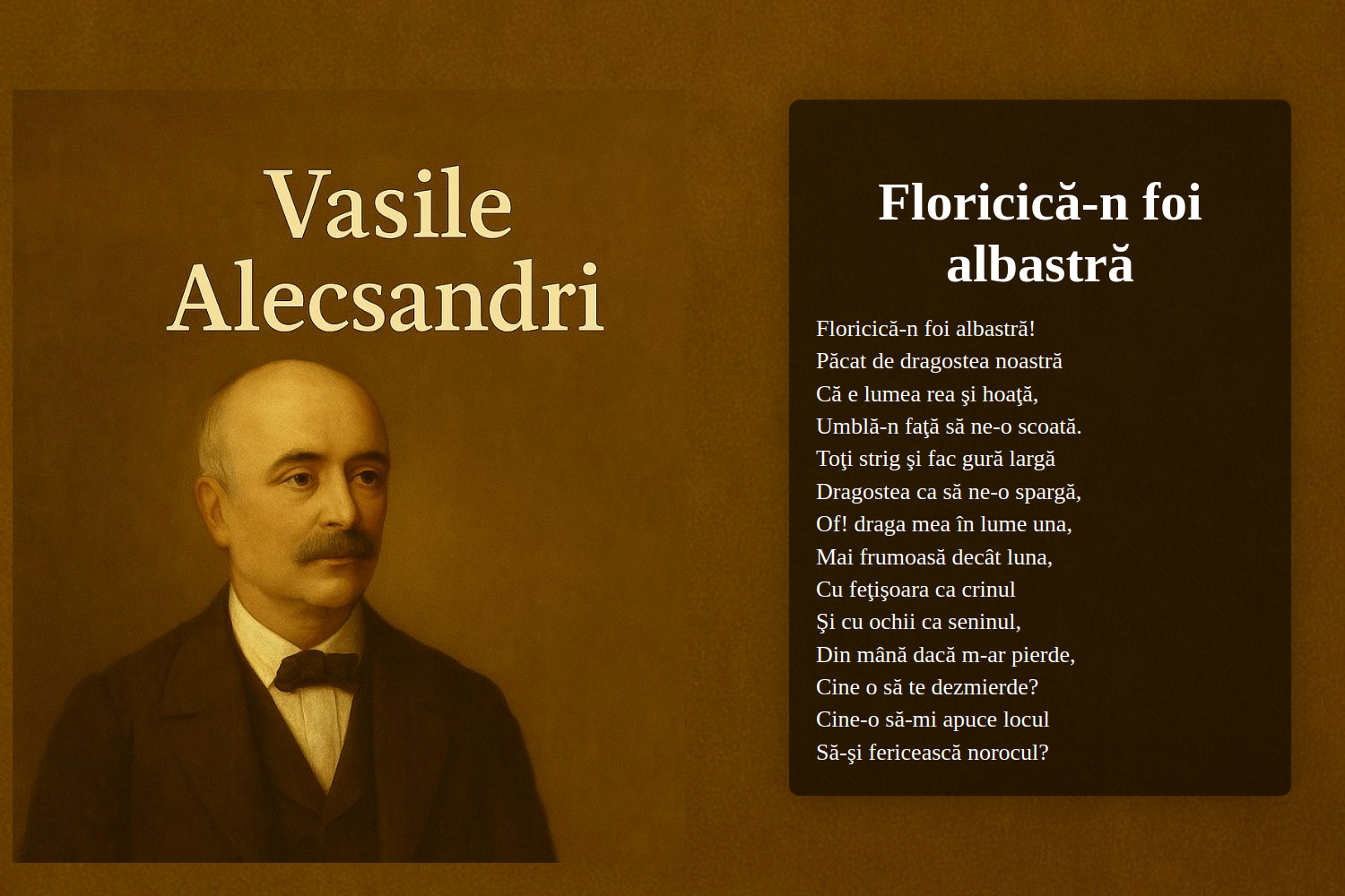 Floricică-n foi albastră
