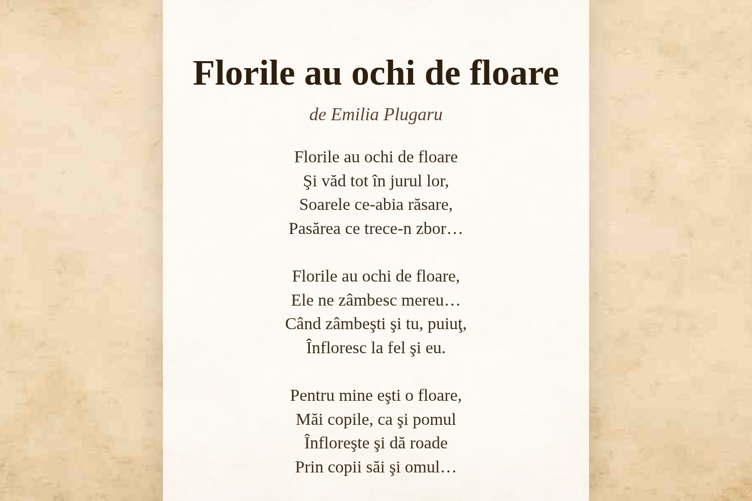 Florile au ochi de floare
