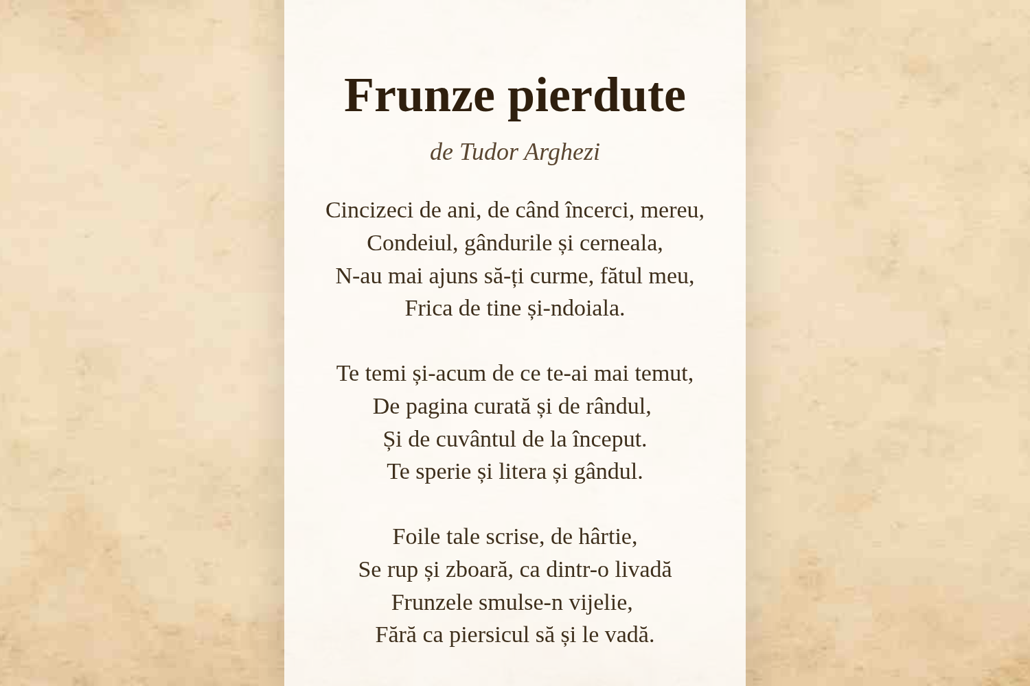 Frunze pierdute