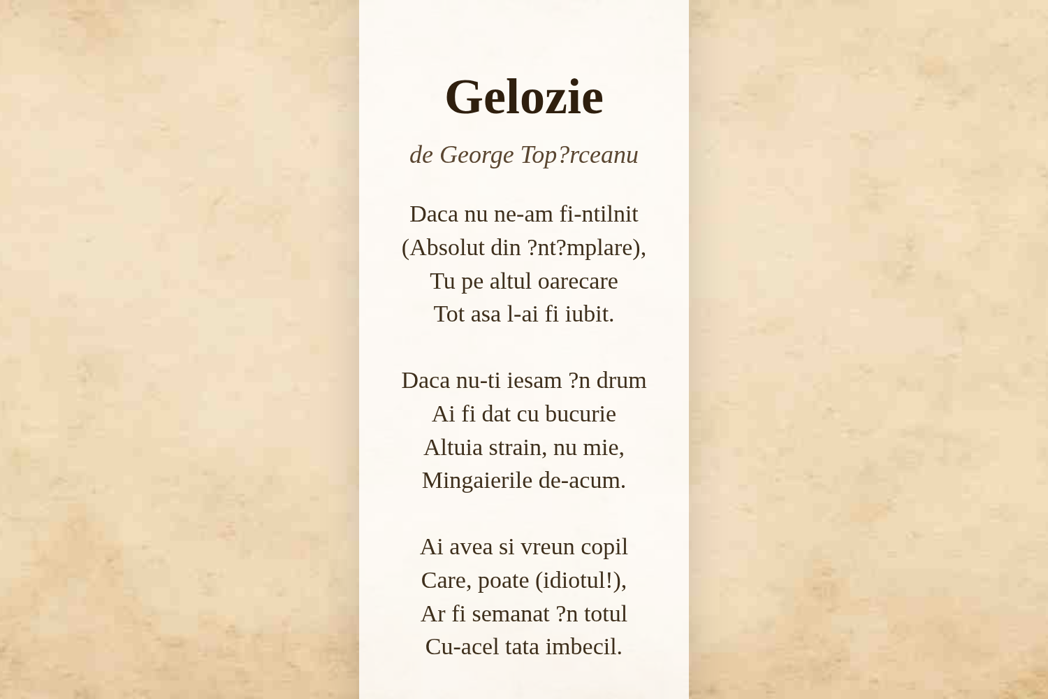 Gelozie