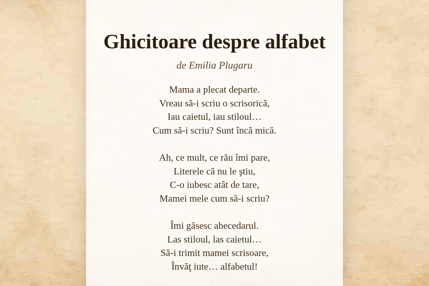 Ghicitoare despre alfabet