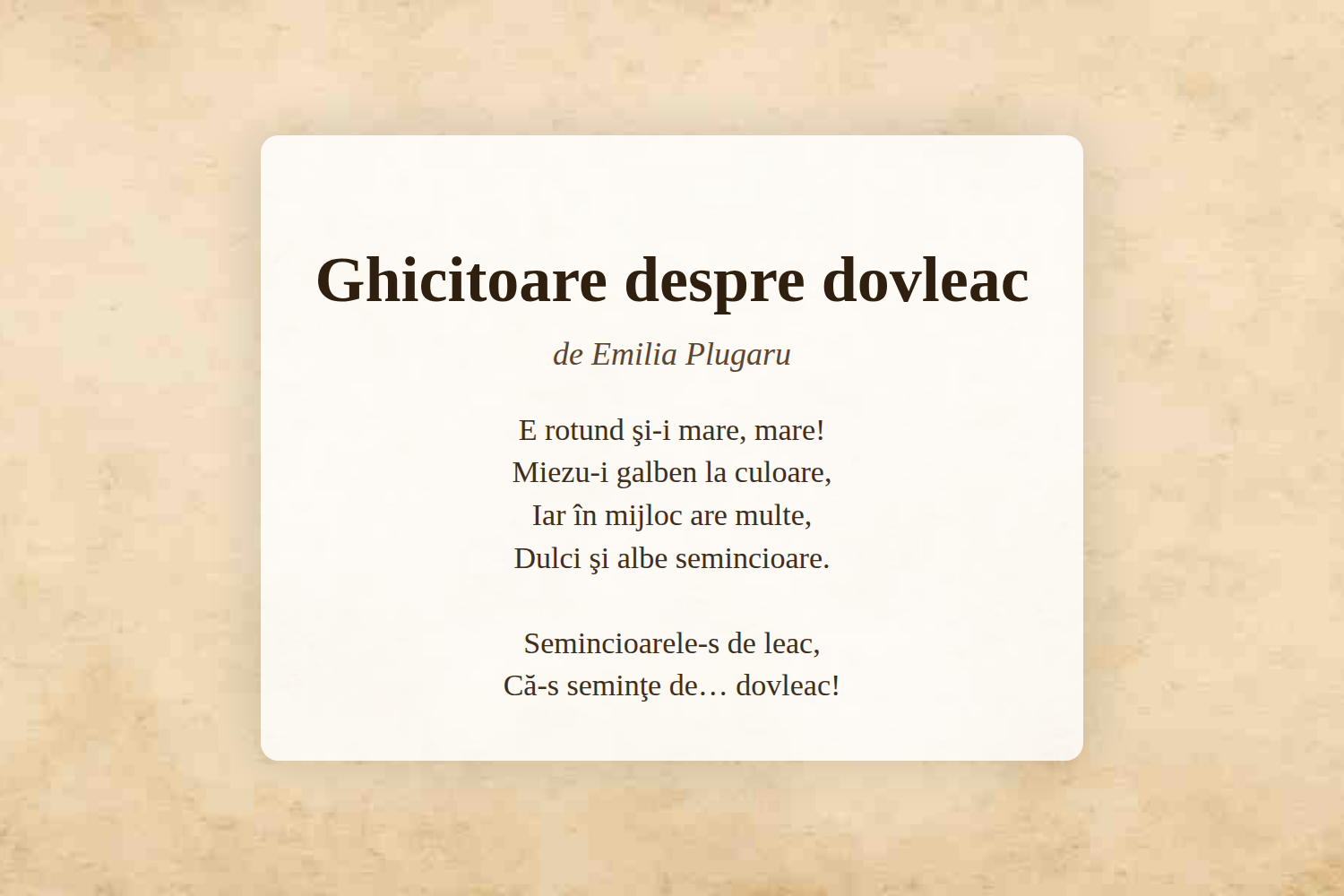 Ghicitoare despre dovleac
