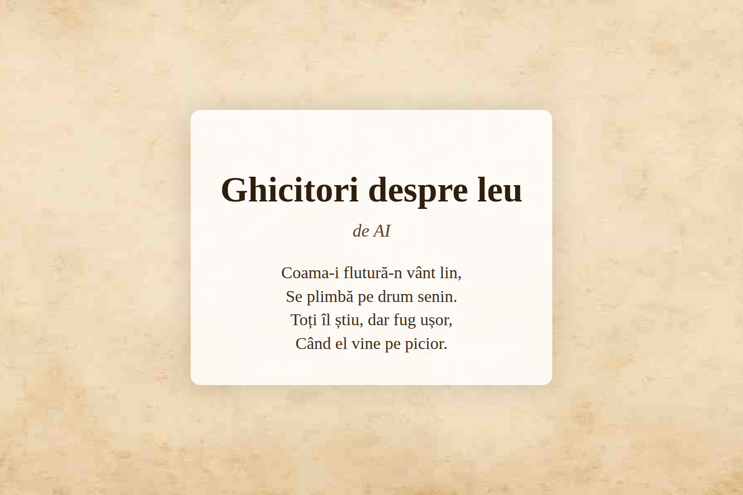 Ghicitori despre leu