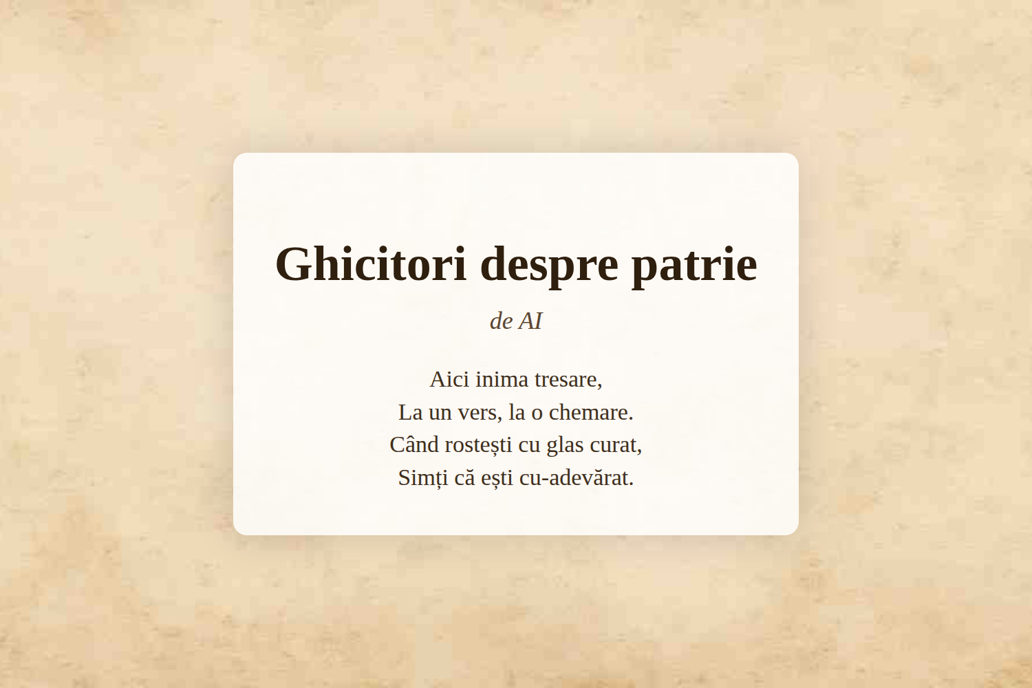 Ghicitori despre patrie